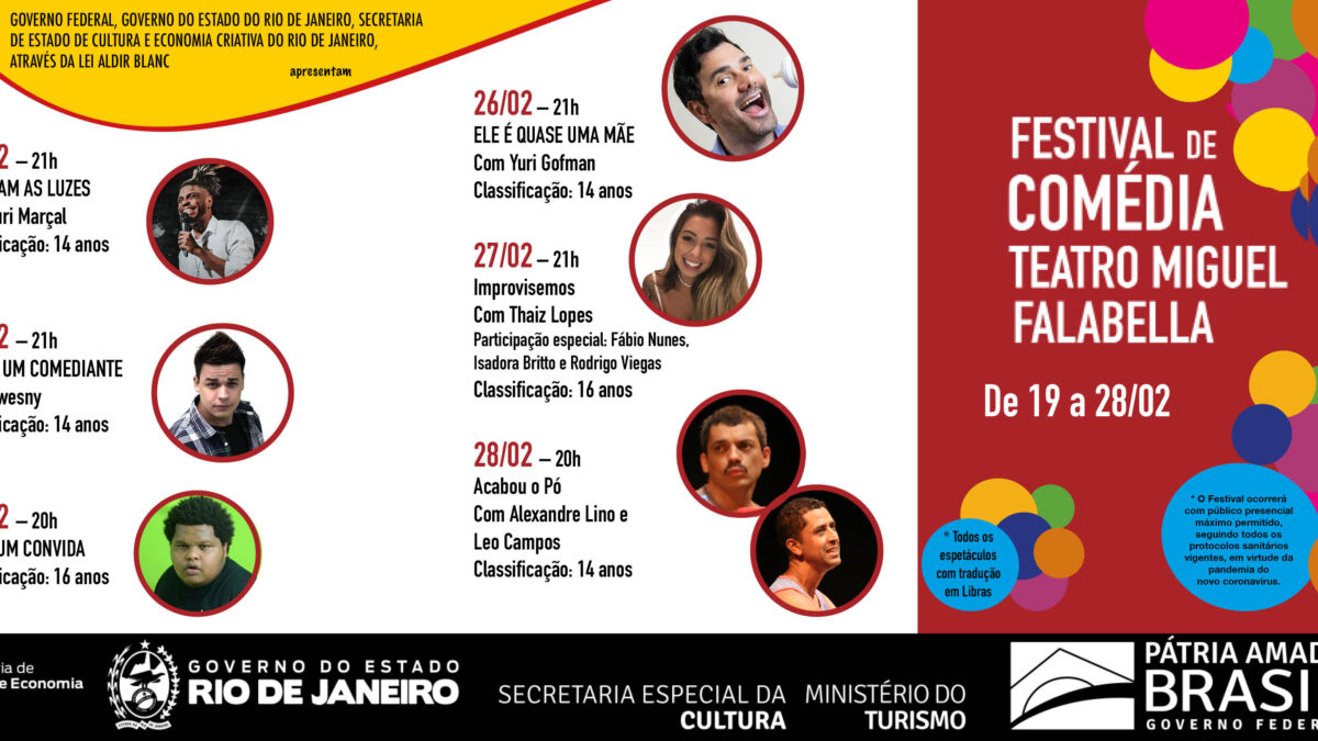 Após 7 meses fechado, Teatro Miguel Falabella retoma atividades com Festival de Comédia